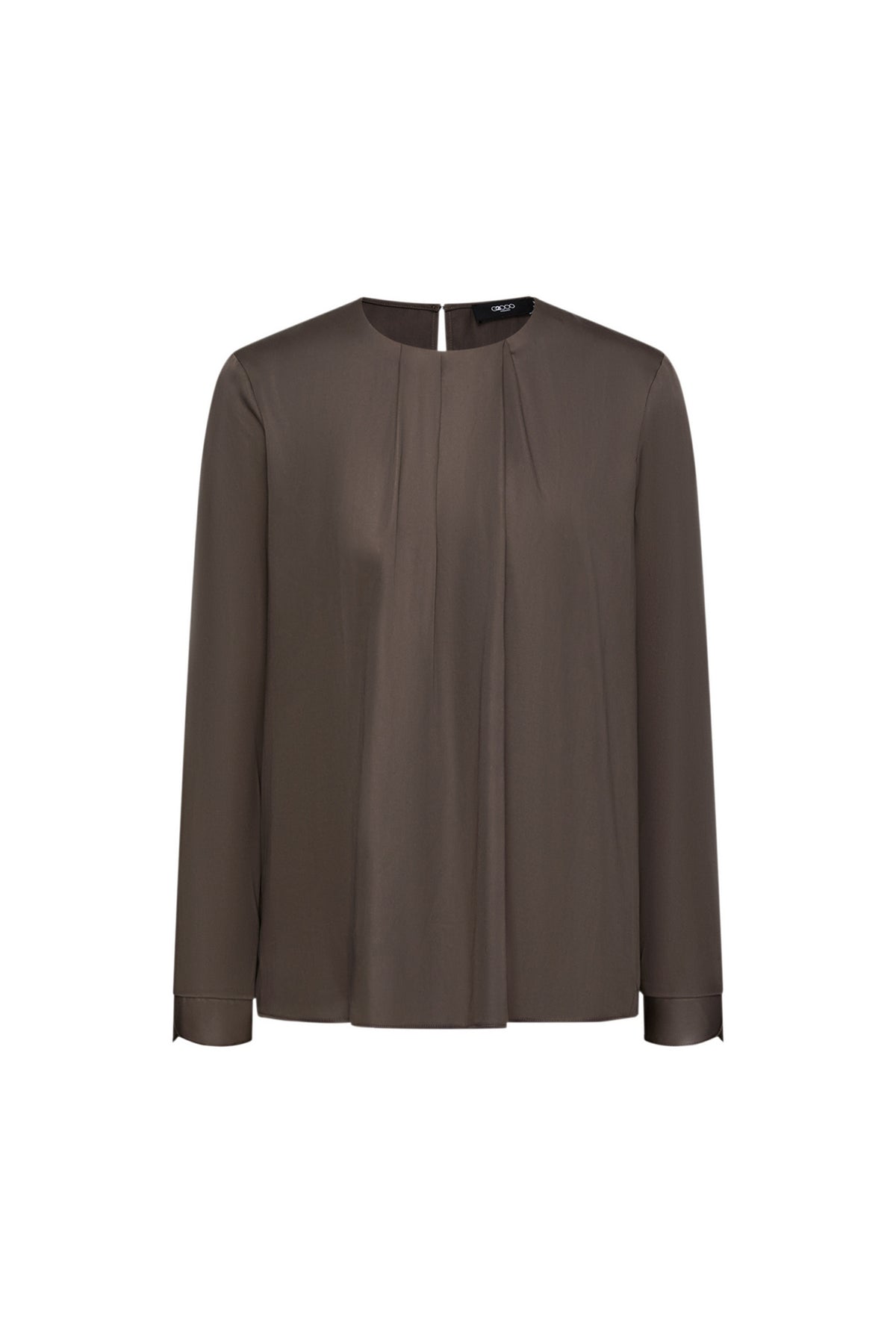 G2000 WOMAN-twill-stand-collar-blouse-66247057-Brown