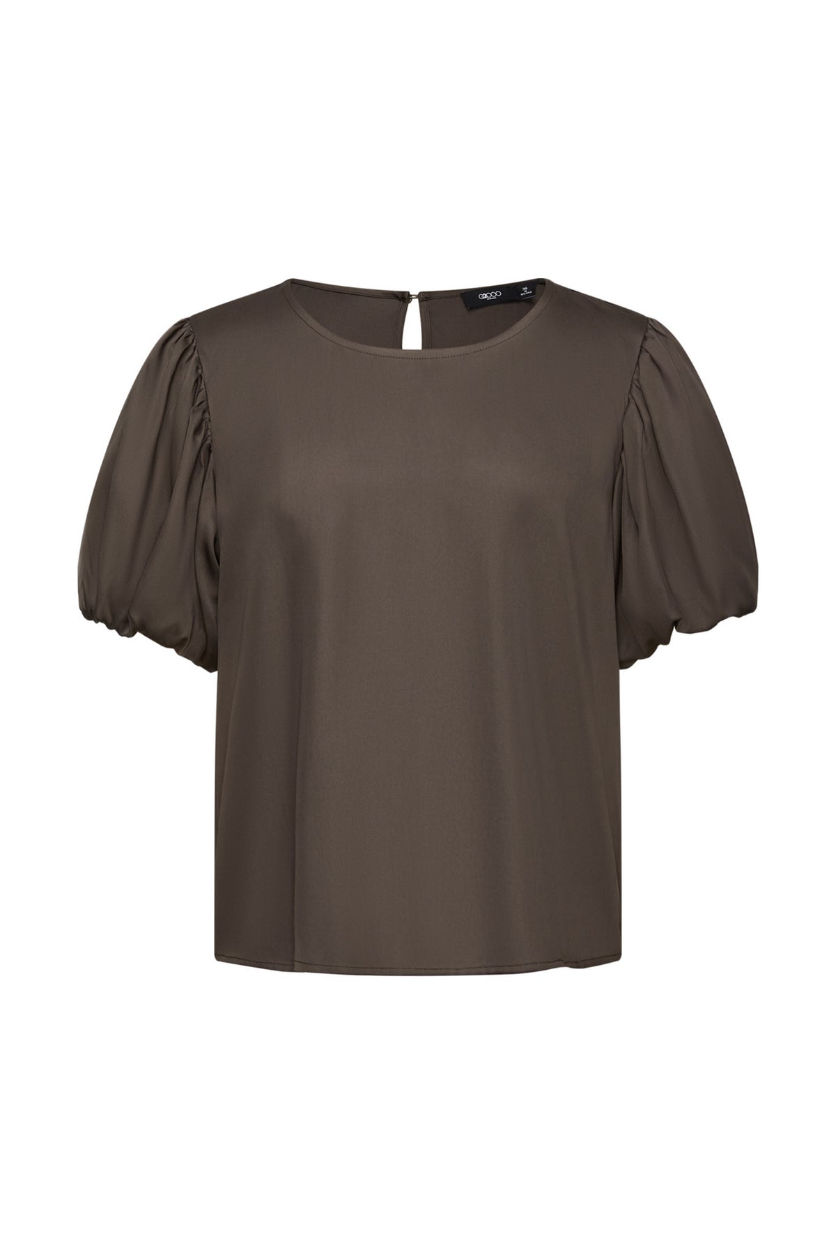 G2000 WOMAN-twill-round-neck-blouse-66247471-Brown