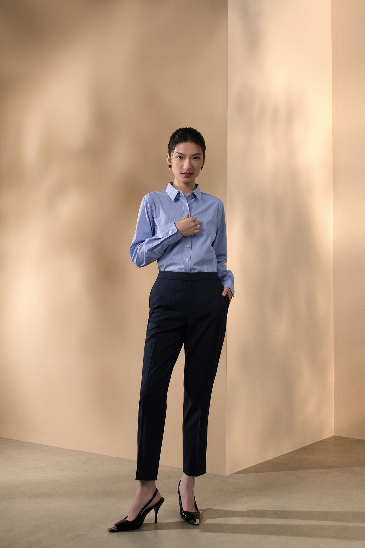 G2000 WOMAN-three-proof-finish-twill-suit-pants-66251026-Blue