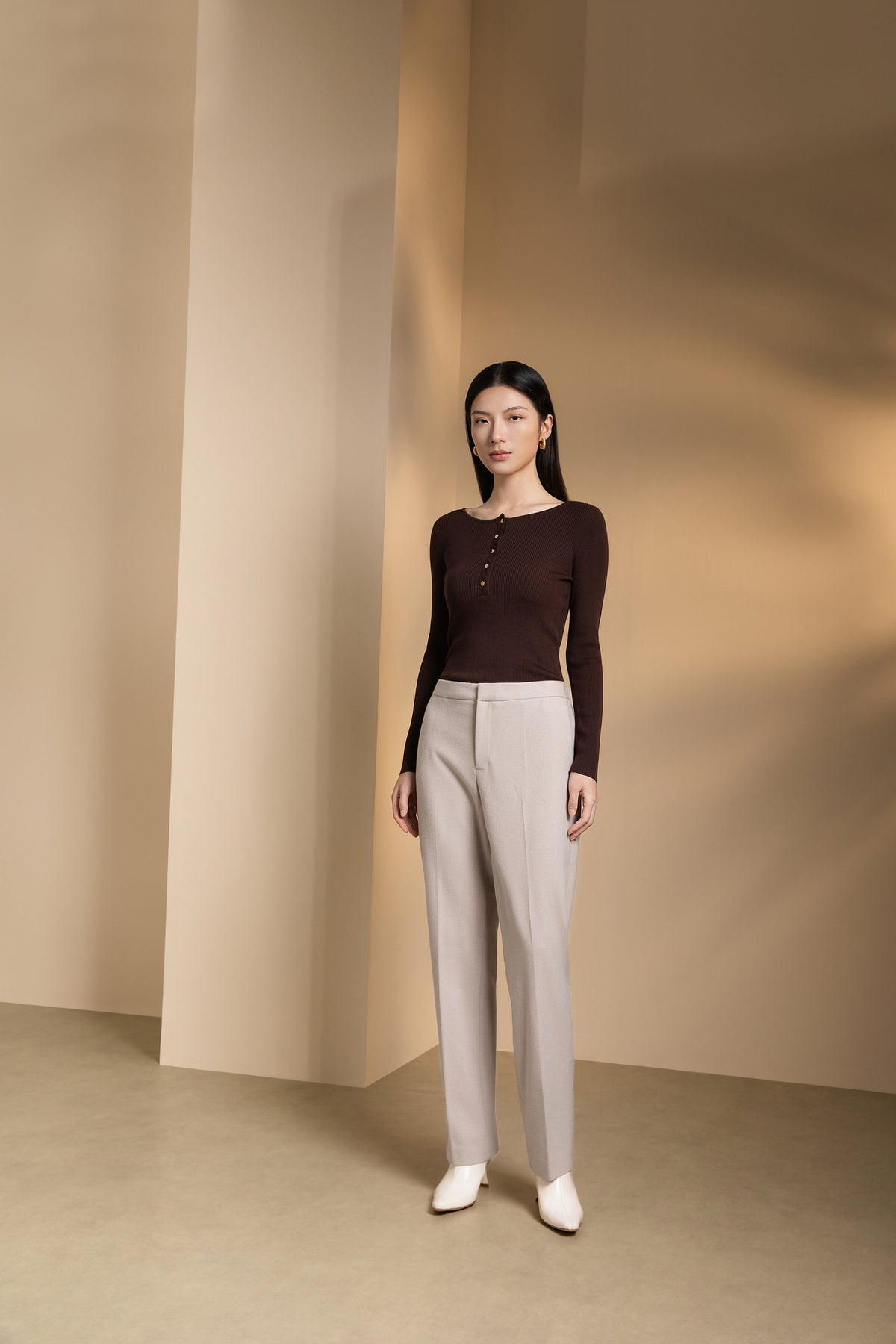 G2000 WOMAN-twill-machine-washable-suit-pants-66252170-Beige