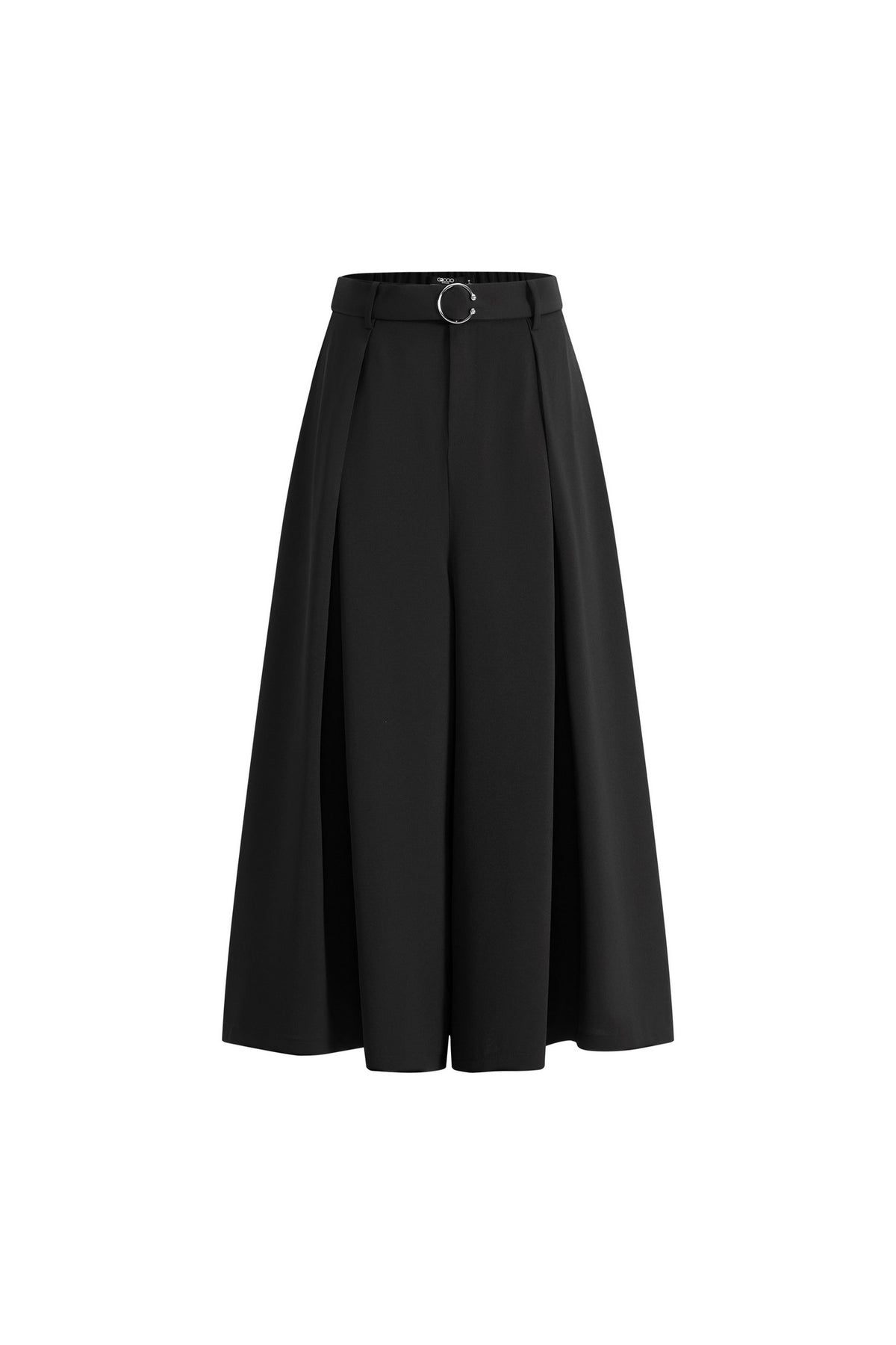 G2000 WOMAN-twill-machine-washable-casual-pants-(with-self-fabric-belt-with-square-buckle)-66261097-Black