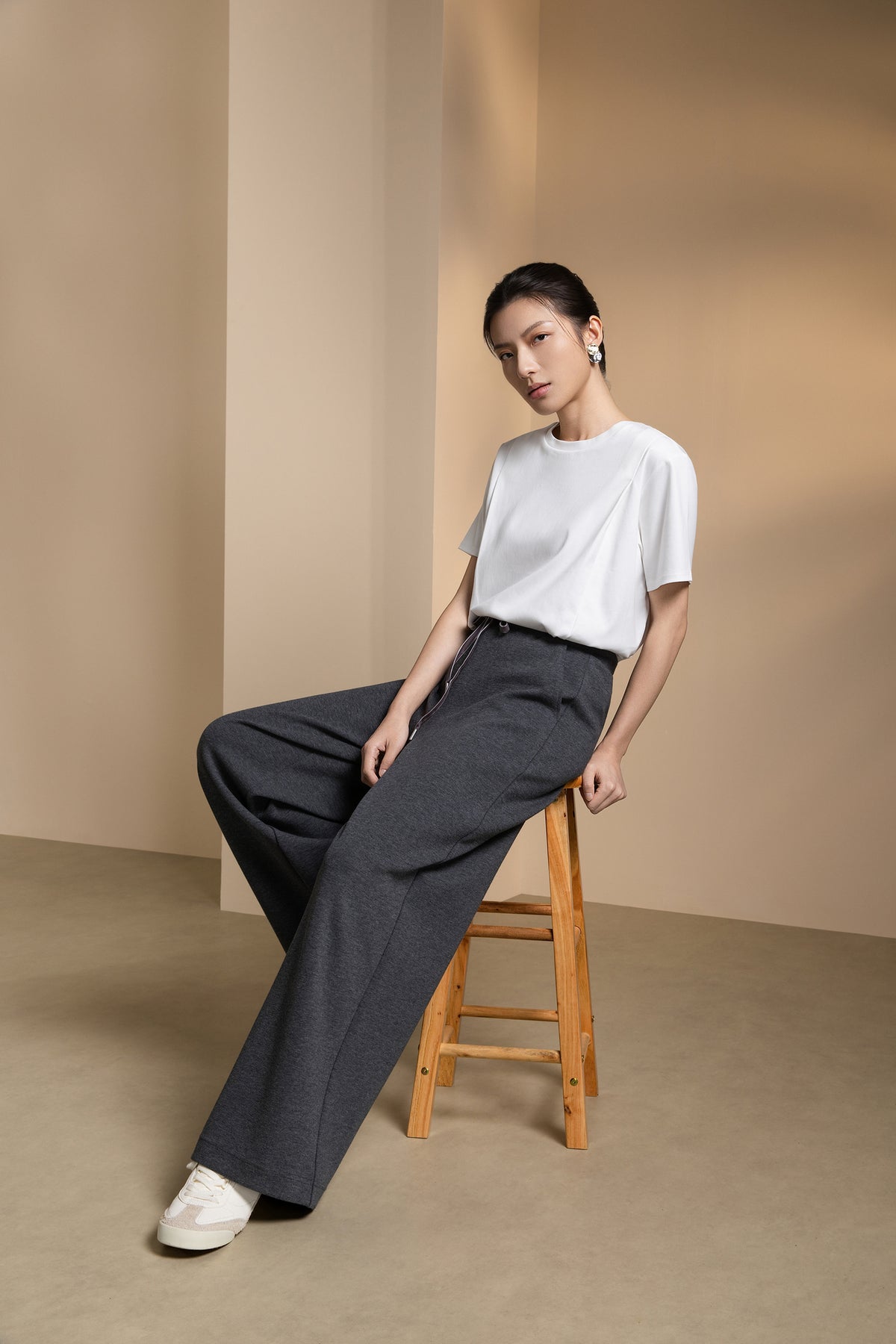 G2000 WOMAN-knit-machine-washable-casual-pants-66261107-Grey