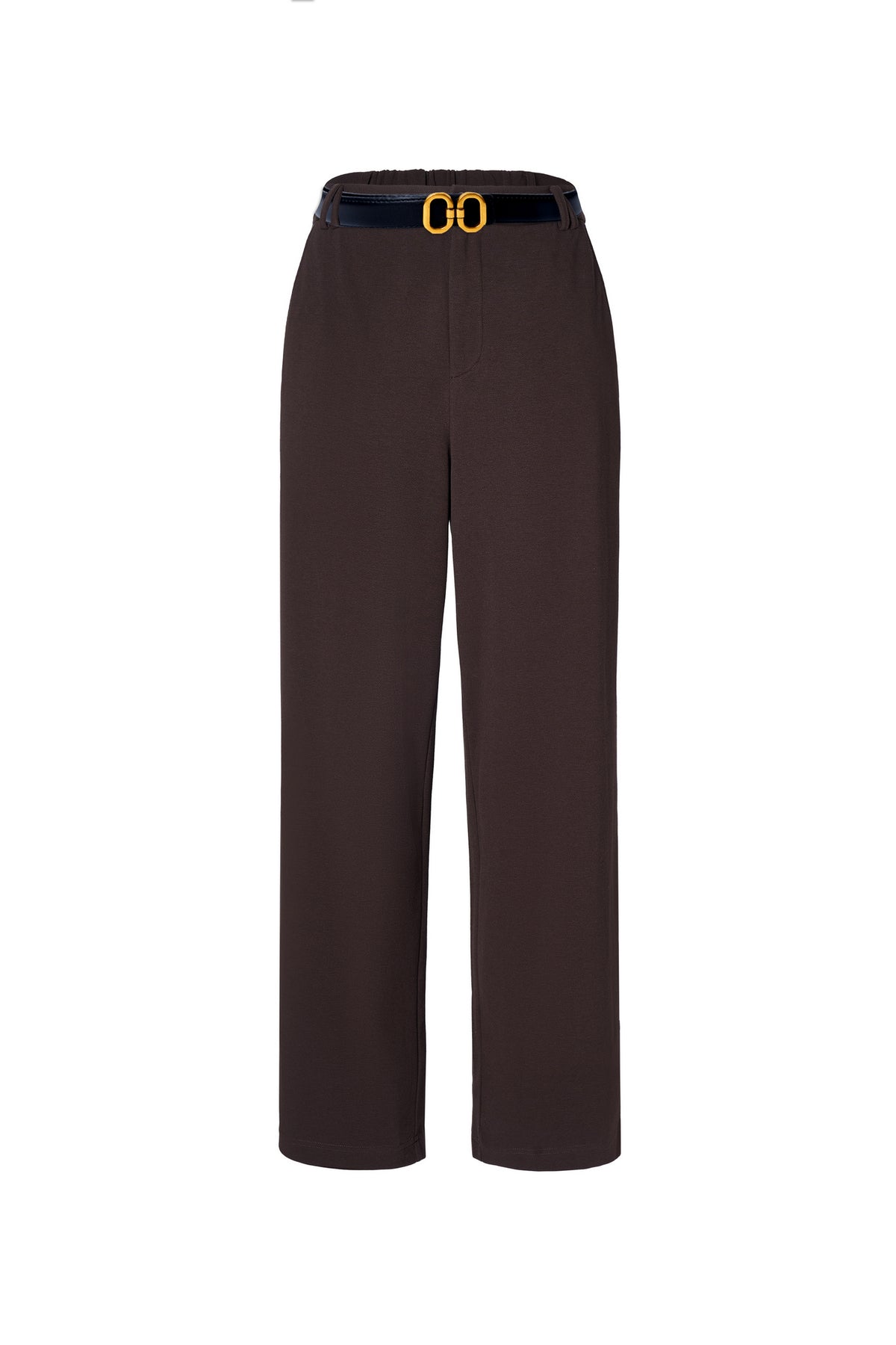 G2000 WOMAN-twill-machine-washable-casual-pants-(with-belt)-66263073-Brown