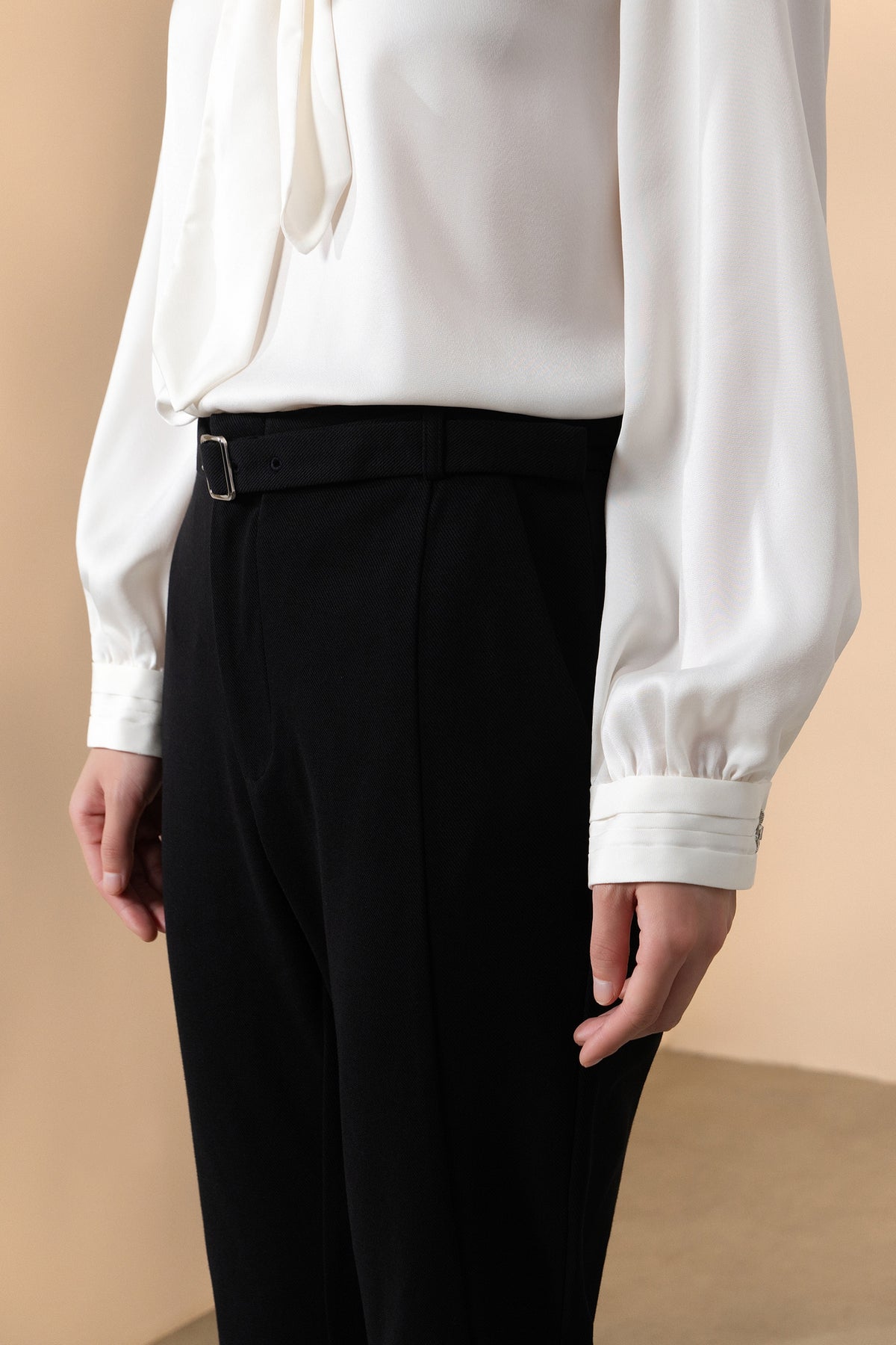 Twill | Machine Washable Casual Pants (With Belt)