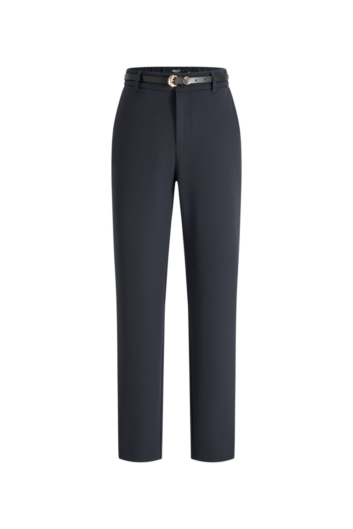G2000 WOMAN-multi-way-stretch-plain-casual-pants-(with-belt)-66269036-Blue