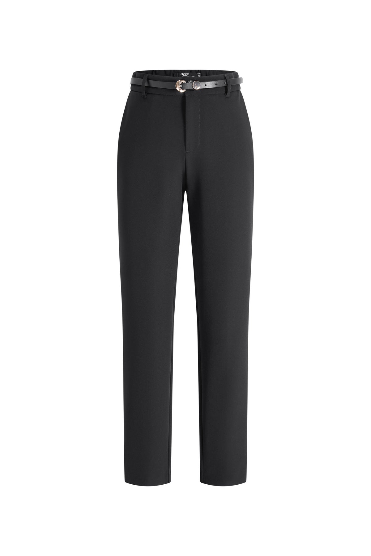 G2000 WOMAN-multi-way-stretch-plain-casual-pants-(with-belt)-66269036-Black