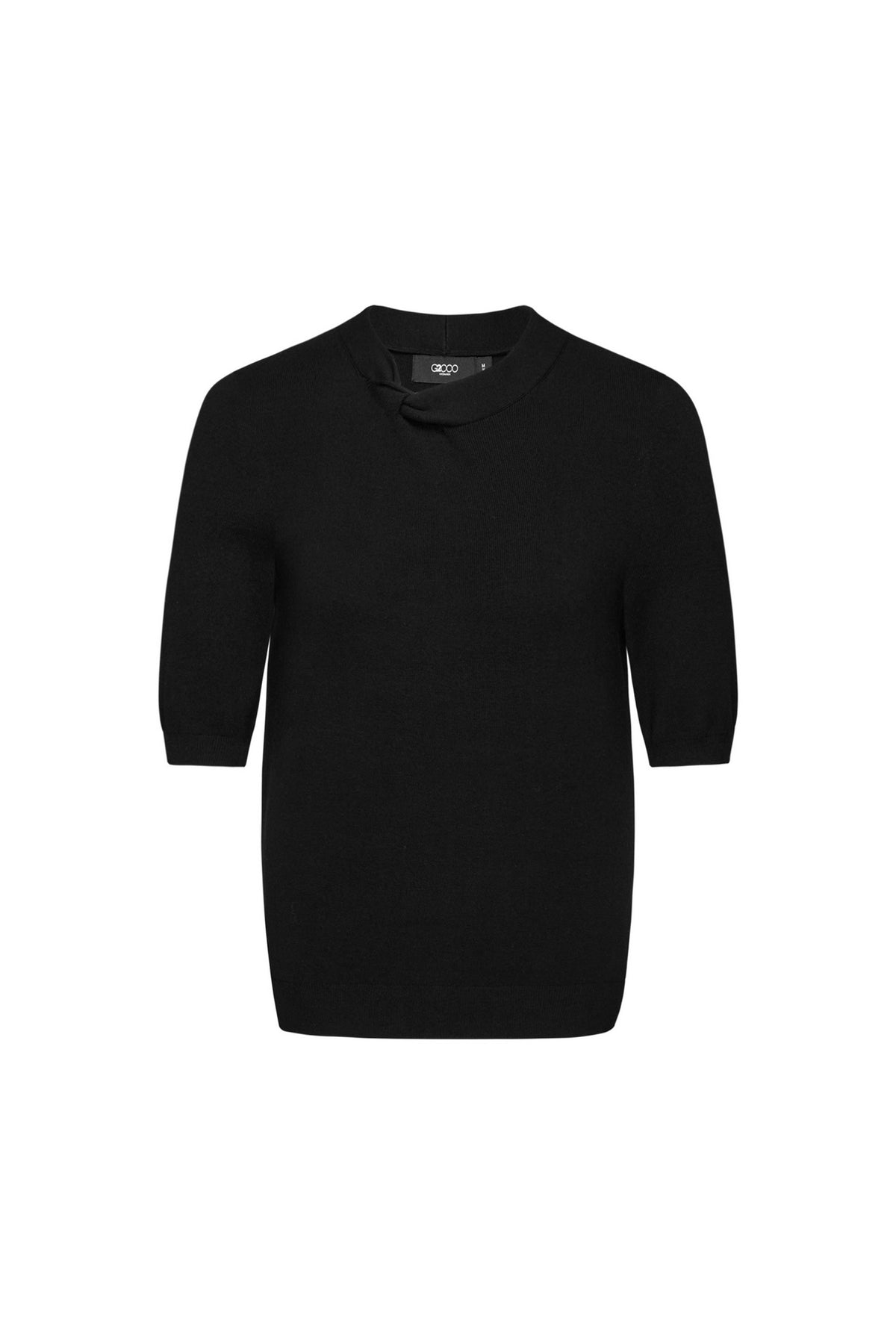 G2000 WOMAN-knotted-round-neck-machine-washable-knit-sweater-66276081-Black