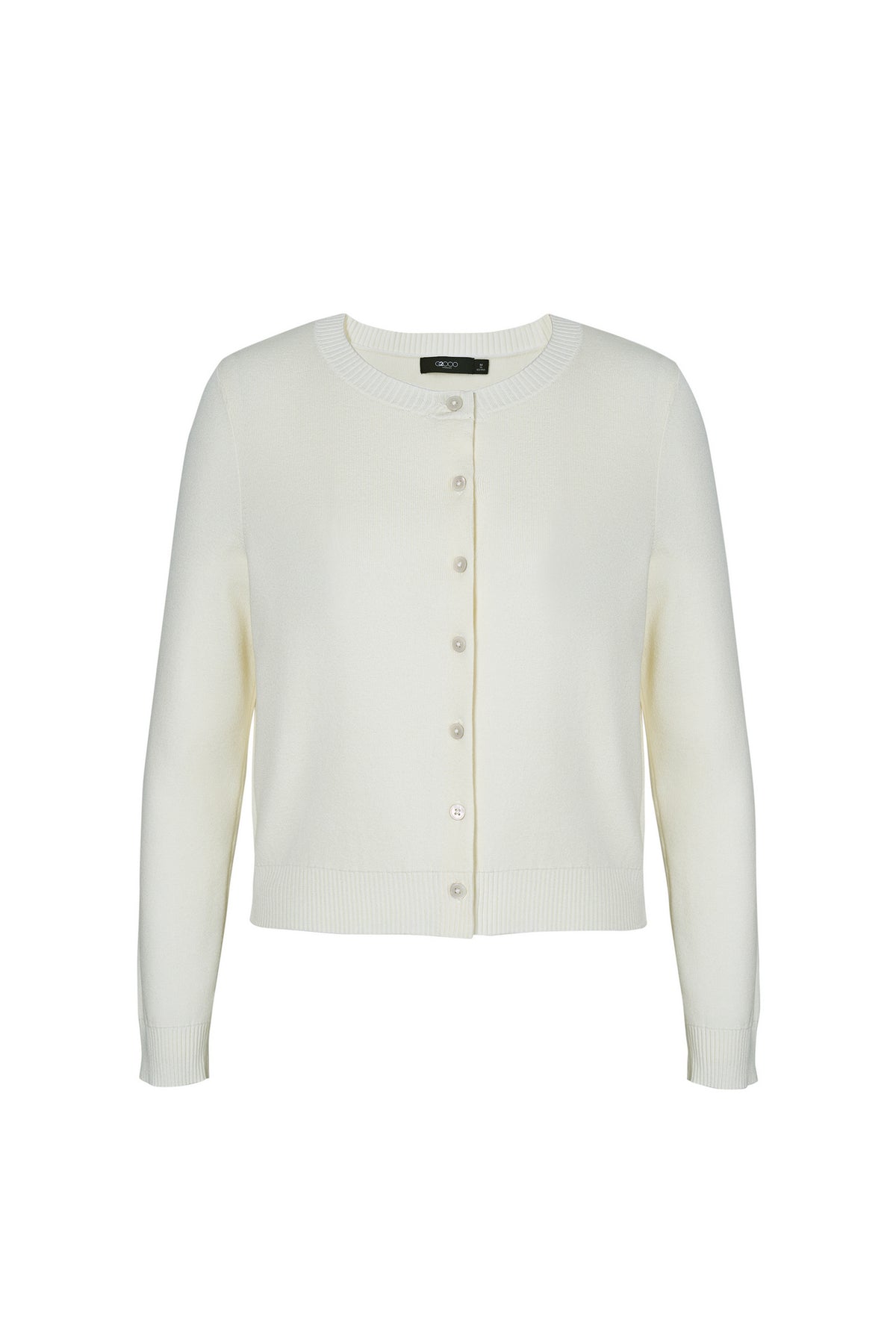 G2000 WOMAN-round-neck-machine-washable-cardigan-(with-detachable-scarf)-66276091-White