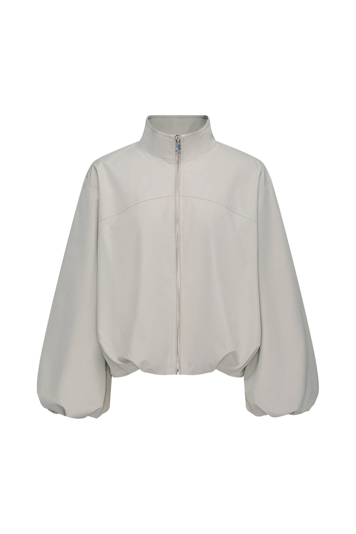 G2000 WOMAN-plain-weave-stand-collar-jacket-66281010-Grey