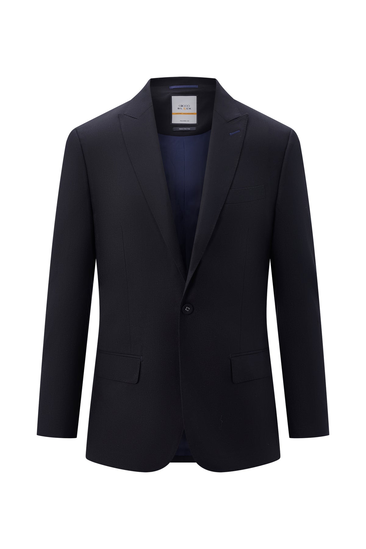 LUXURY-luxury-italy-fabric-peak-lapel-double-vent-suit-blazer-66414256-Black
