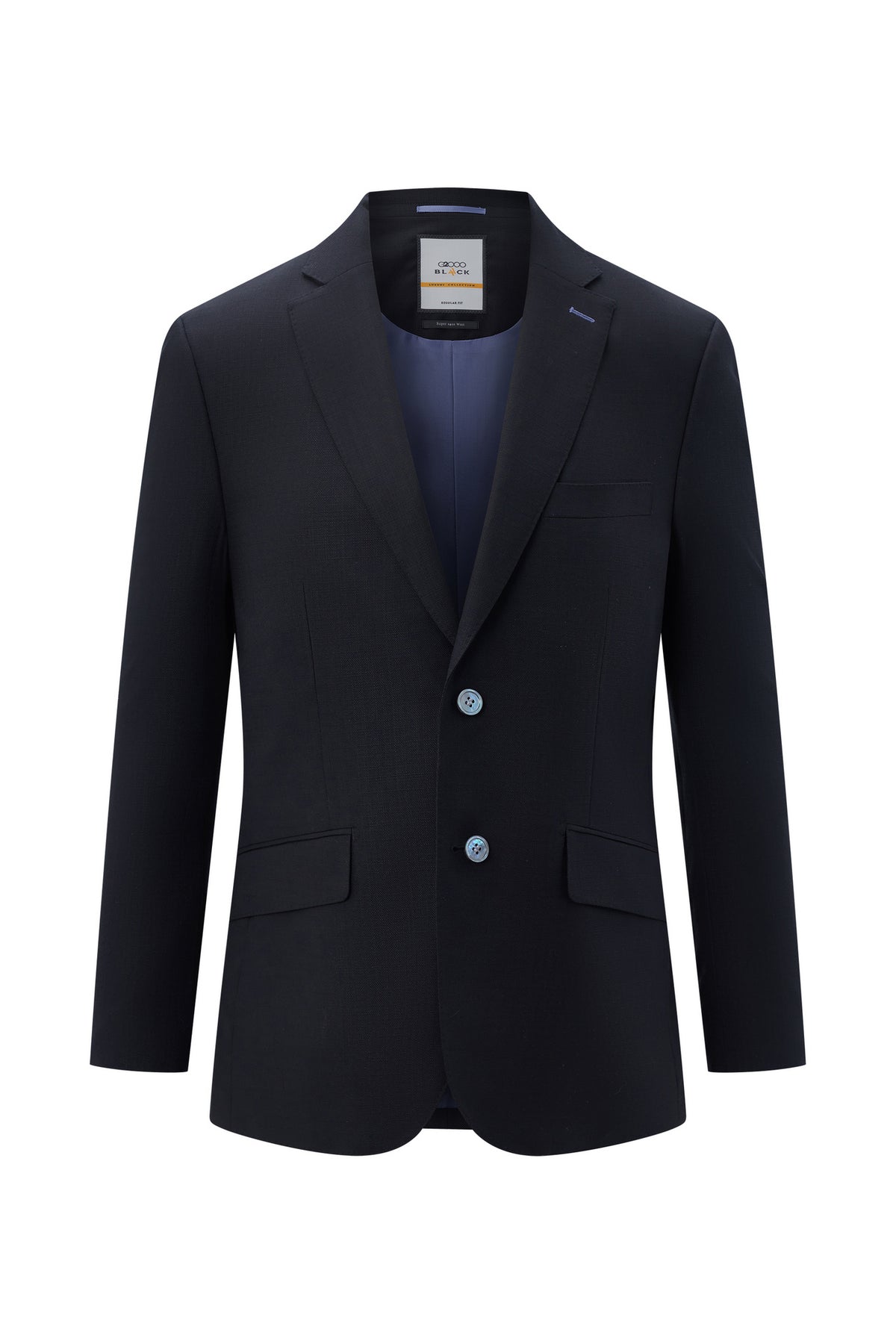 LUXURY-luxury-super-140's-wool-notch-lapel-double-vent-suit-blazer-66414451-Black