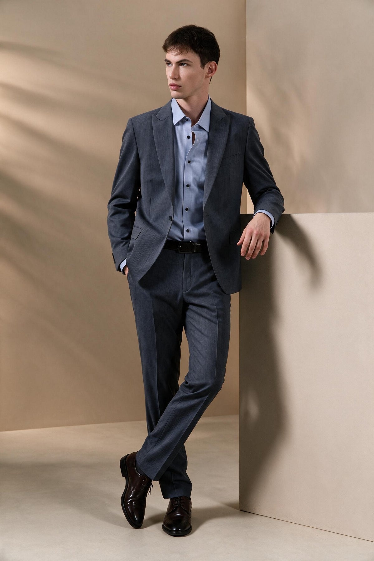 BLAACK MAN-blaack-anti-electrostatic-wool-blend-suit-blazer-66415313-Grey