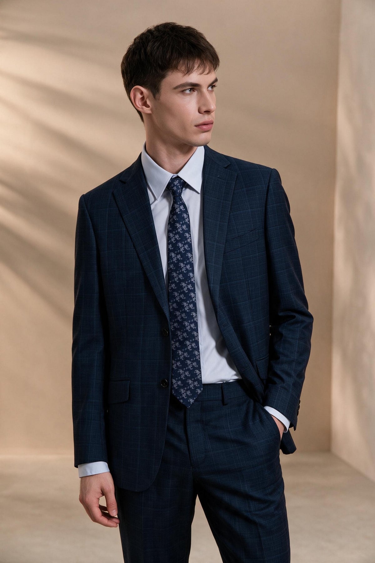 BLAACK MAN-blaack-anti-electrostatic-wool-blend-suit-blazer-66415356-Blue
