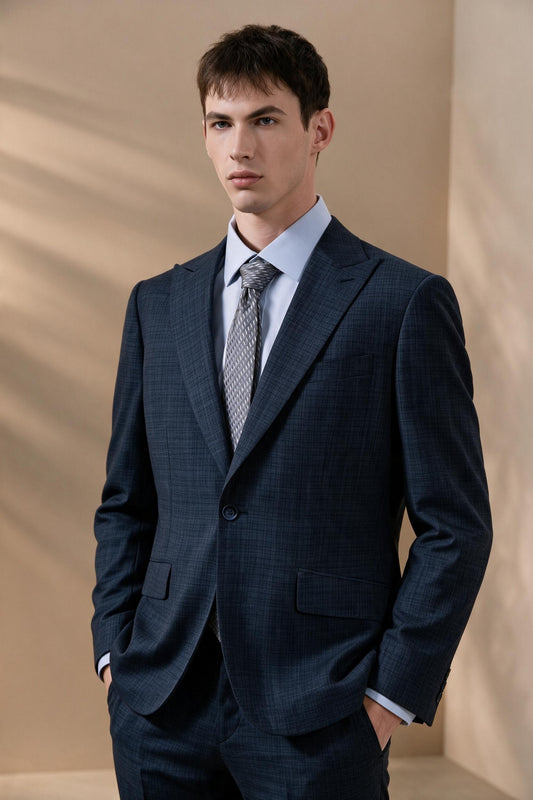 BLAACK MAN-blaack-anti-electrostatic-wool-blend-suit-blazer-66415431-Blue