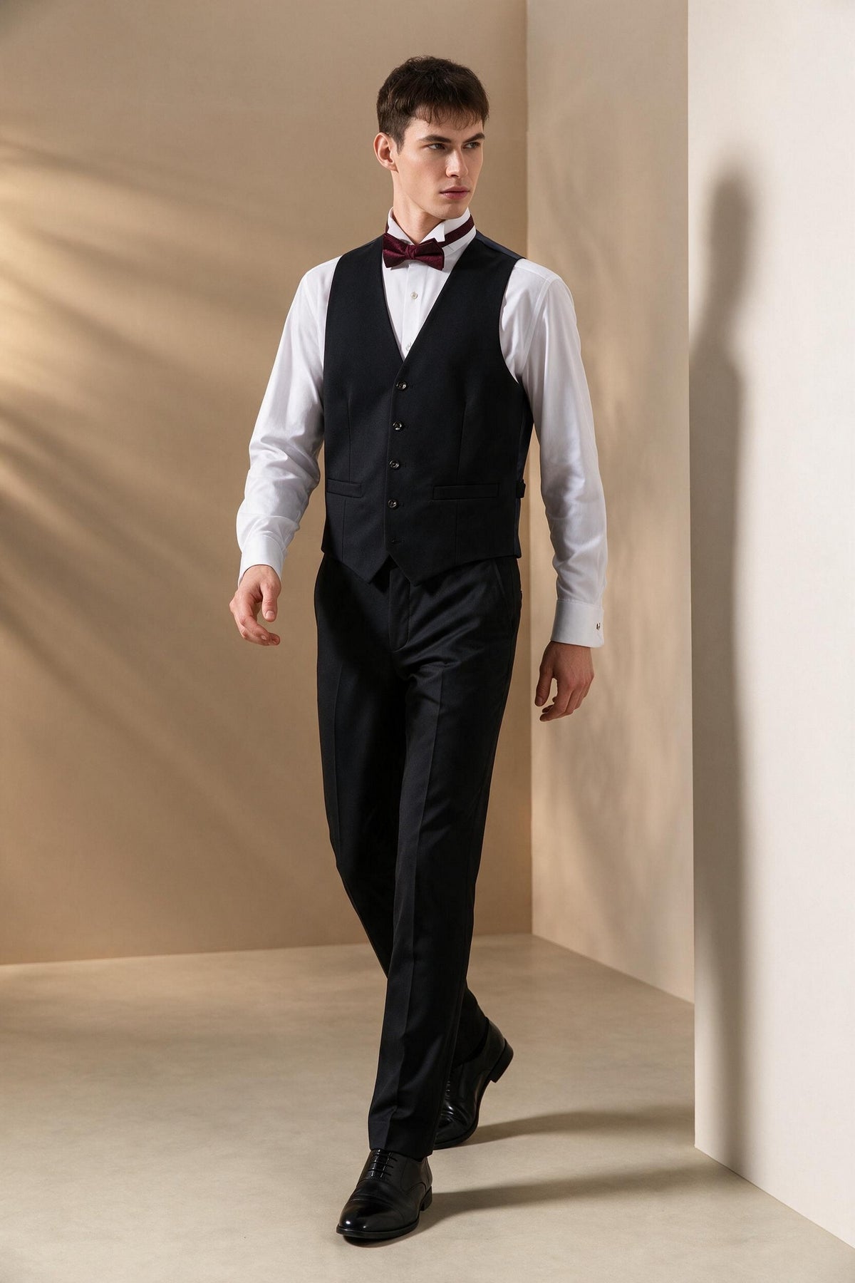 BLAACK MAN-blaack-anti-electrostatic-wool-blend-waistcoat-66415483-Black