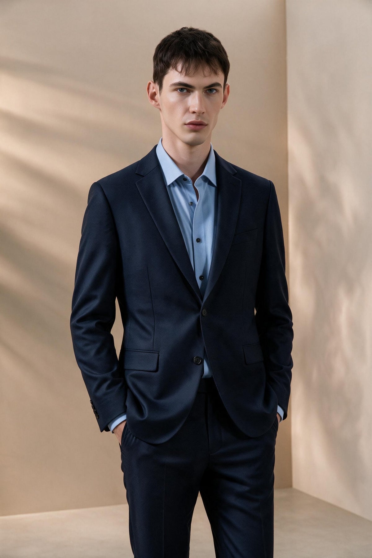 BLAACK MAN-blaack-anti-electrostatic-wool-blend-suit-blazer-66415493-Blue