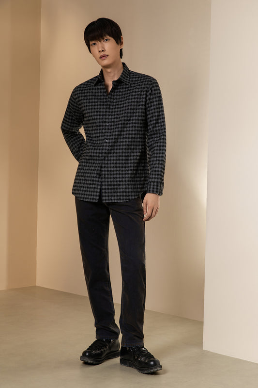 BLAACK | Checked | Classic Collar Long-Sleeve Casual Shirt