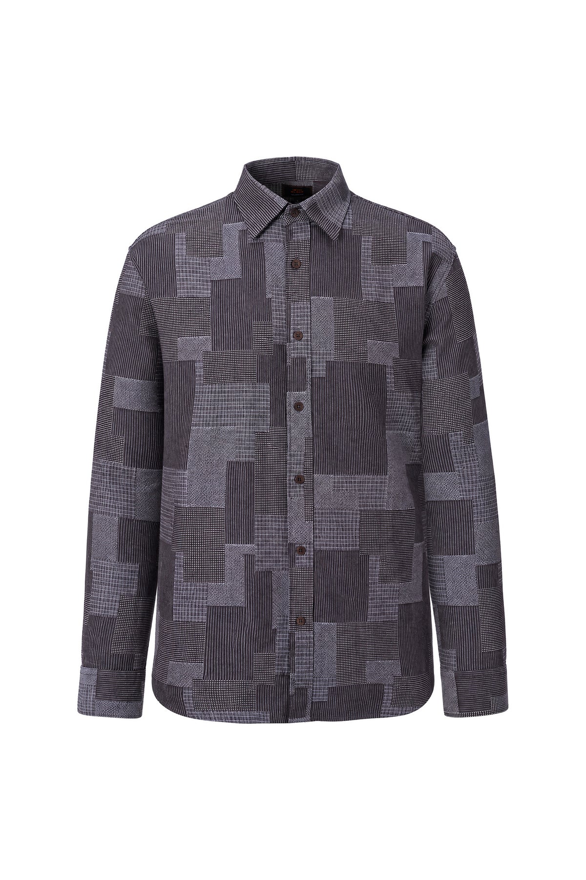 BLAACK MAN-blaack-pure-cotton-classic-collar-long-sleeve-casual-shirt-66421494-Brwon