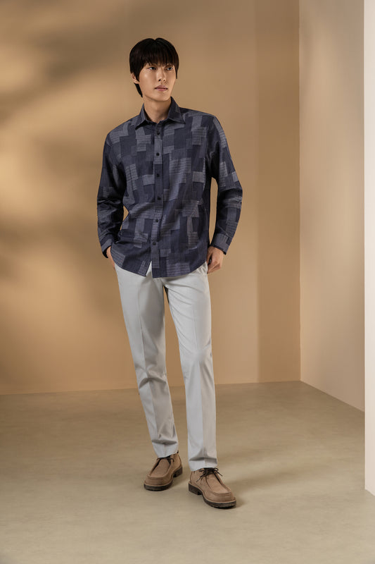 BLAACK | Pure Cotton | Classic Collar Long-Sleeve Casual Shirt
