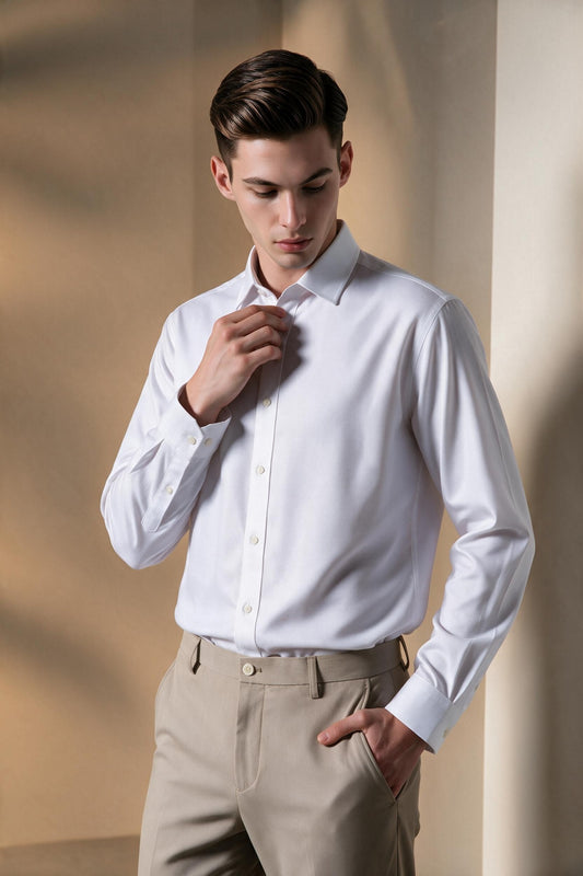 BLAACK MAN-blaack-non-iron-wool-blend-long-sleeve-dress-shirt-66421512-White