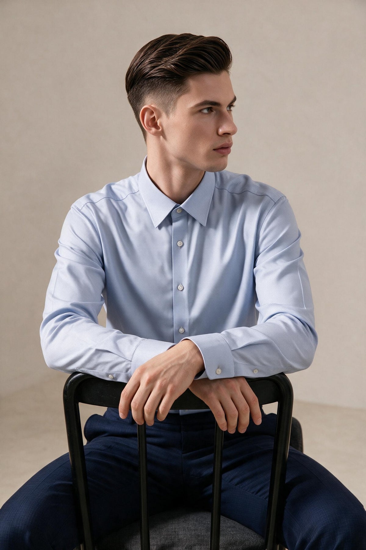 BLAACK MAN-blaack-non-iron-classic-collar-long-sleeve-dress-shirt-66421612-Blue