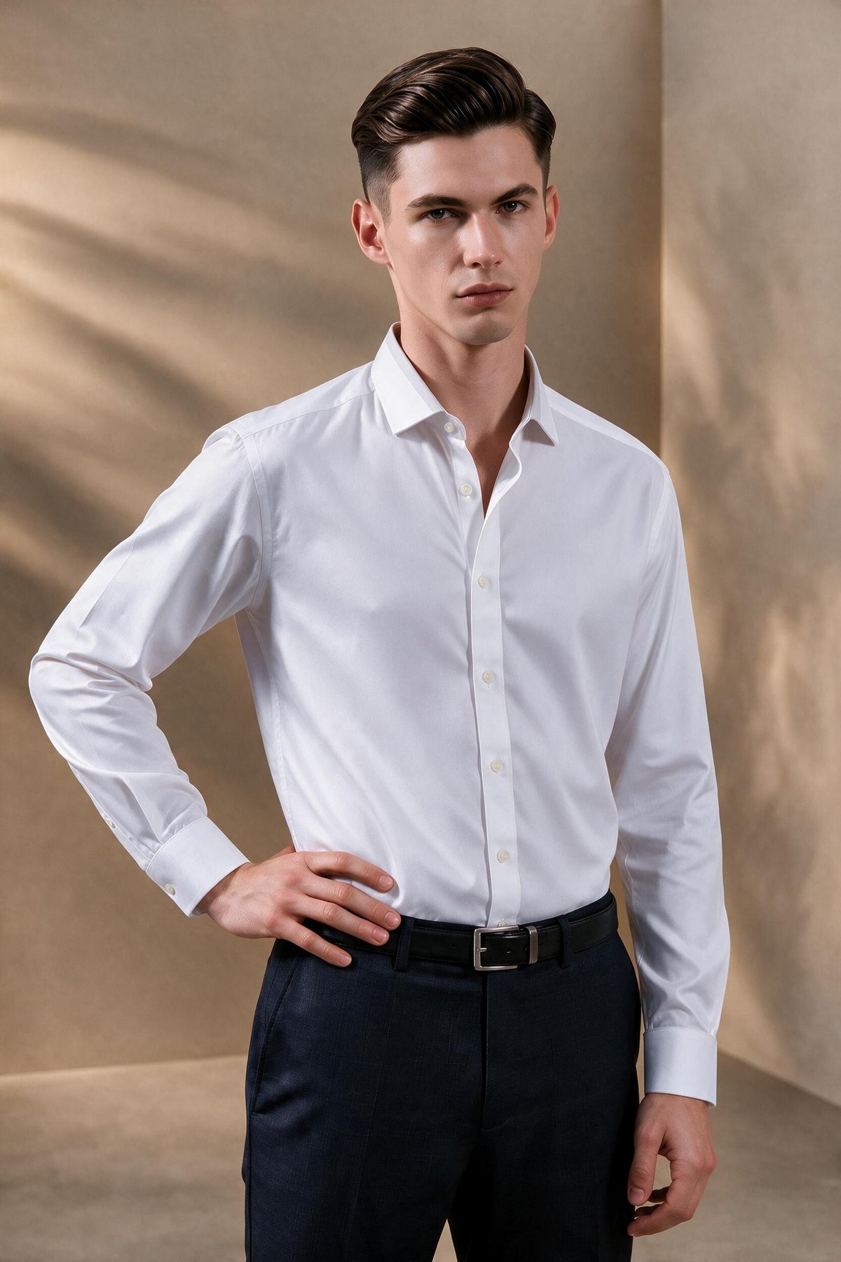 BLAACK MAN-blaack-non-iron-200/2-pure-cotton-long-sleeve-dress-shirt-66421622-White