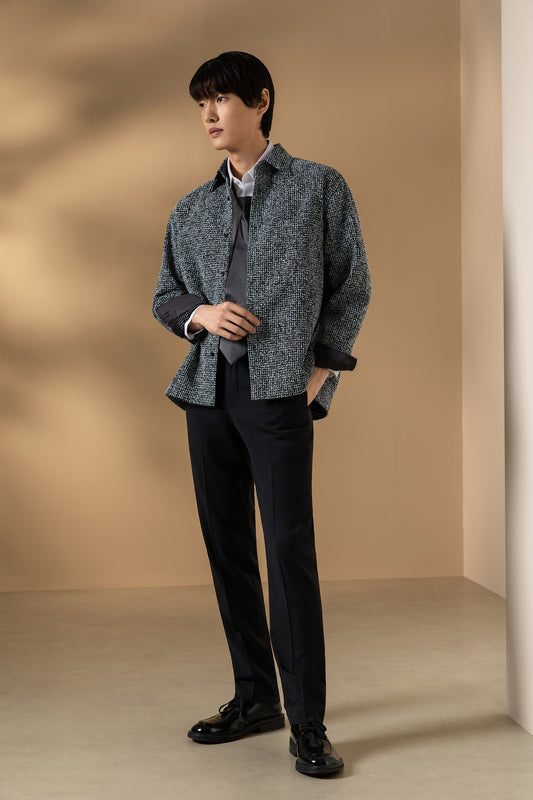 BLAACK | Twill | Classic Collar Long-Sleeve Casual Shirt