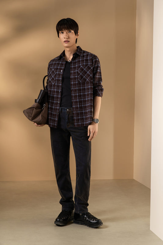 BLAACK | Checked | Classic Collar Long-Sleeve Casual Shirt