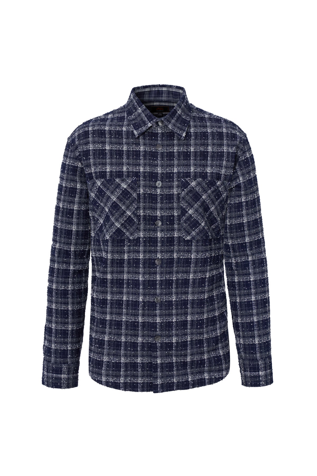 BLAACK MAN-blaack-checked-classic-collar-long-sleeve-casual-shirt-66423154-Blue