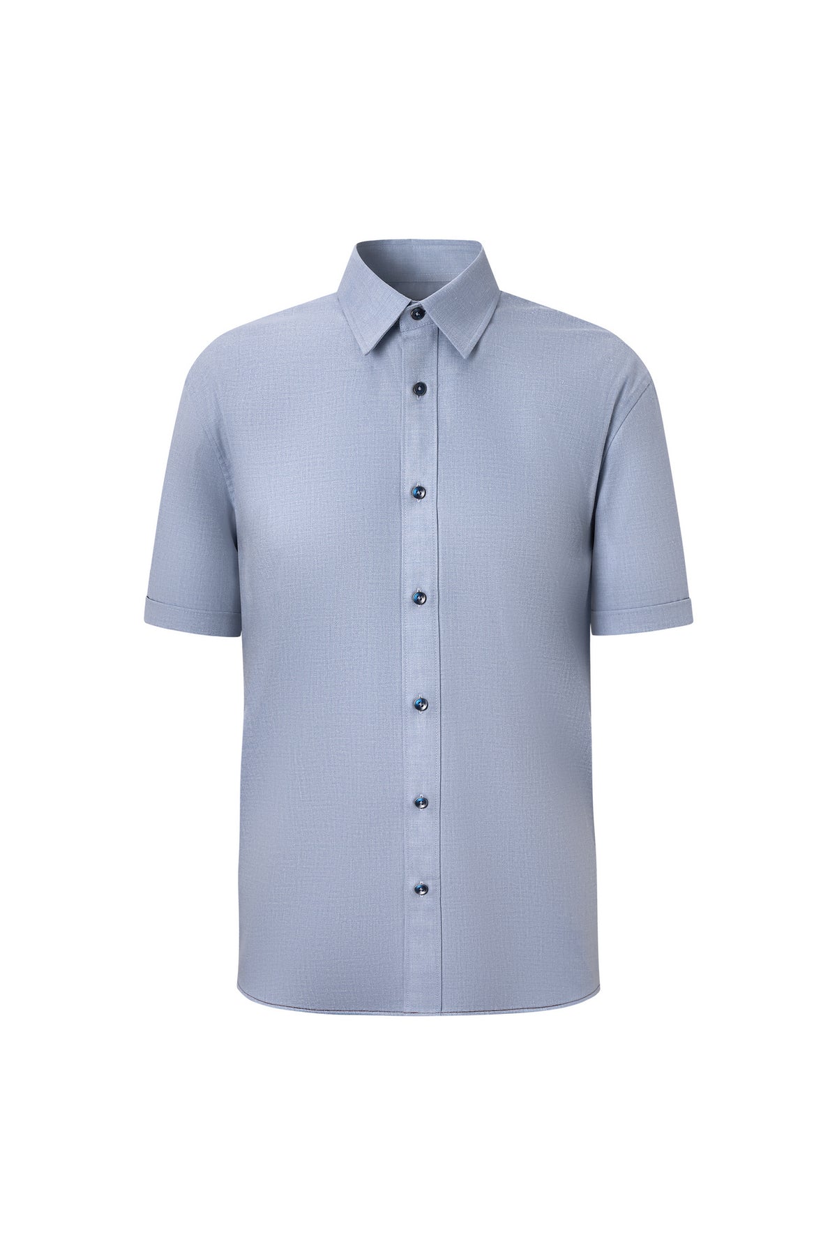 BLAACK MAN-blaack-easy-ironing-classic-collar-short-sleeve-casual-shirt-66433124-Blue
