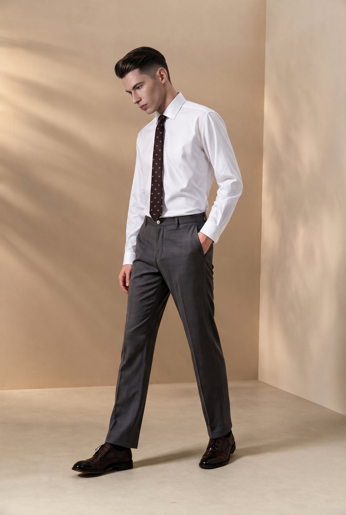 BLAACK MAN-blaack-anti-electrostatic-wool-blend-suit-pants-66455032-Brown