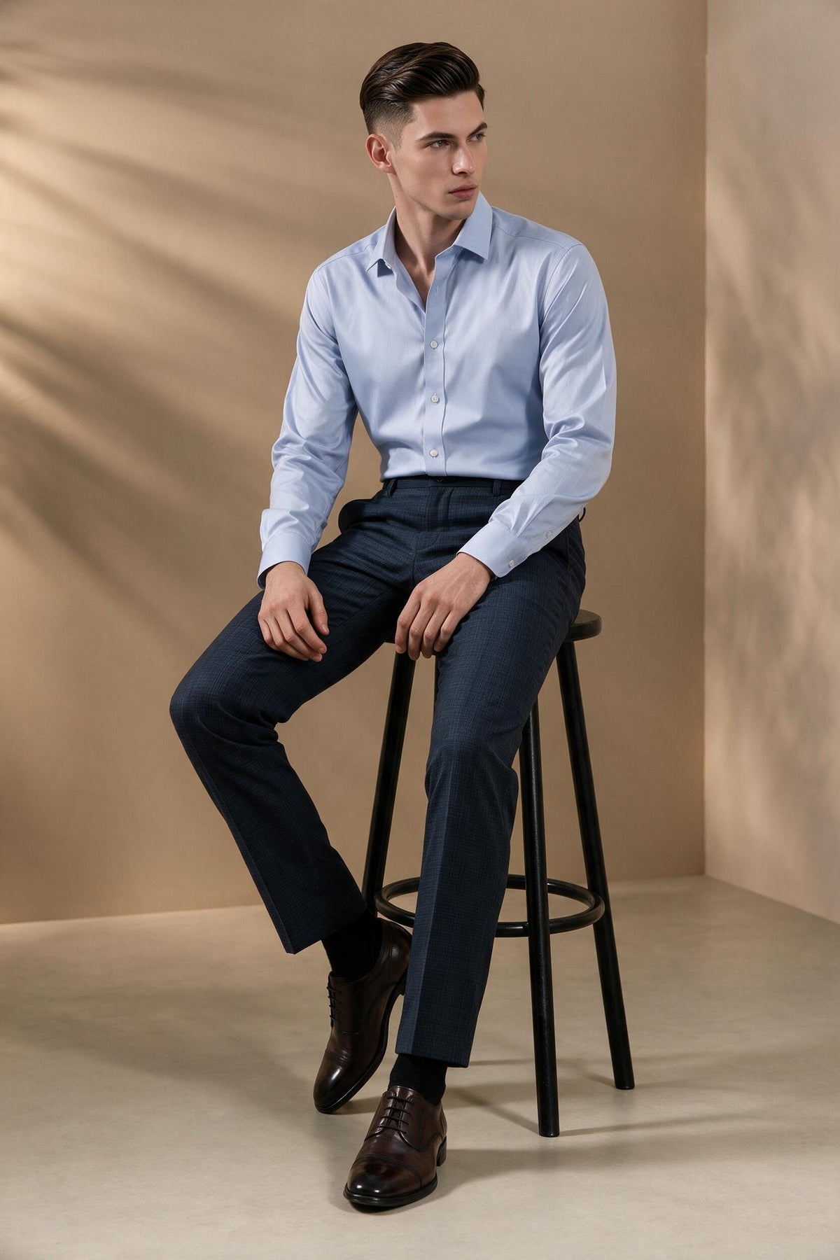 BLAACK MAN-blaack-anti-electrostatic-wool-blend-suit-pants-66455431-Blue