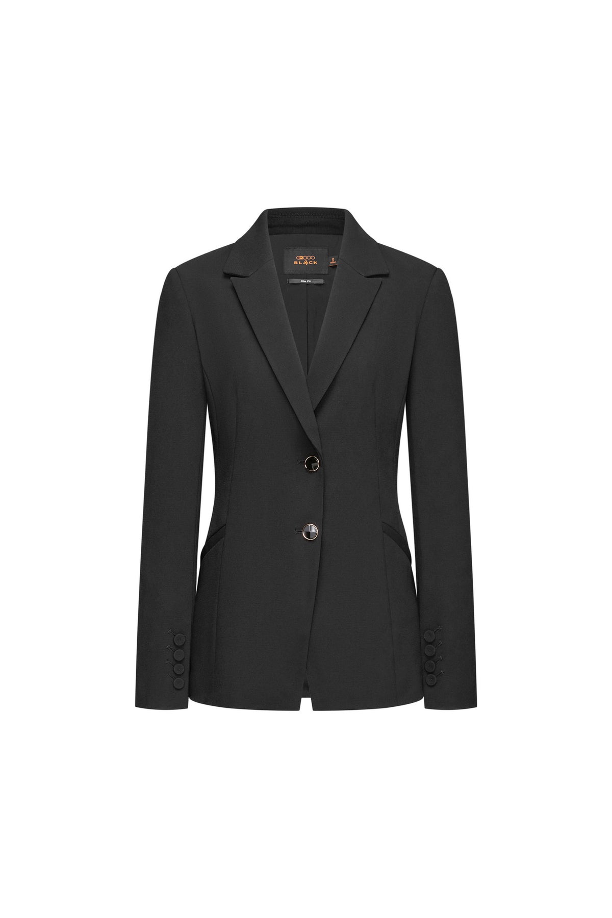 BLAACK WOMAN-blaack-twill-notch-lapel-suit-blazer-(with-detachable-scarf)-66917033-Black