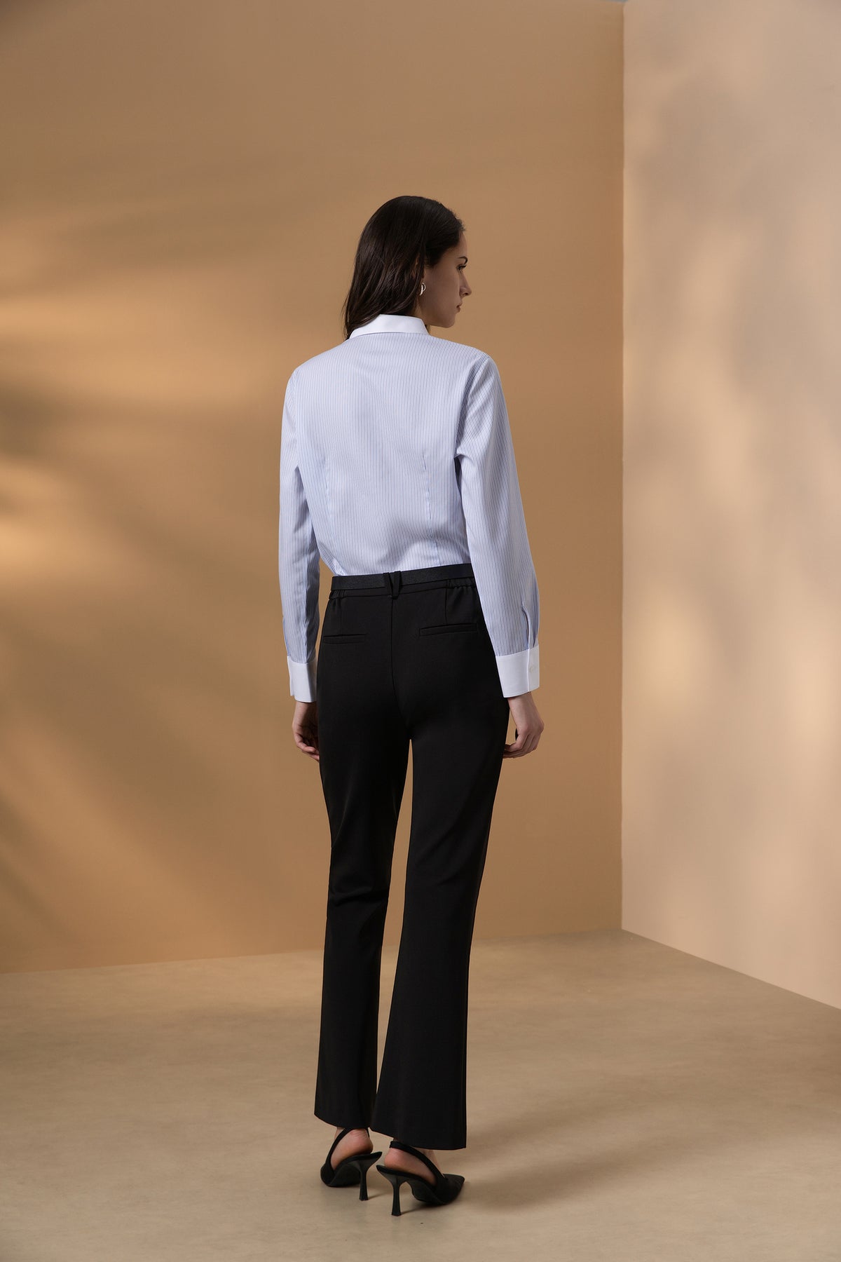 BLAACK | Non-Iron | Cotton Silk Blend Long-Sleeve Dress Shirt (With Detachable Bow Tie)