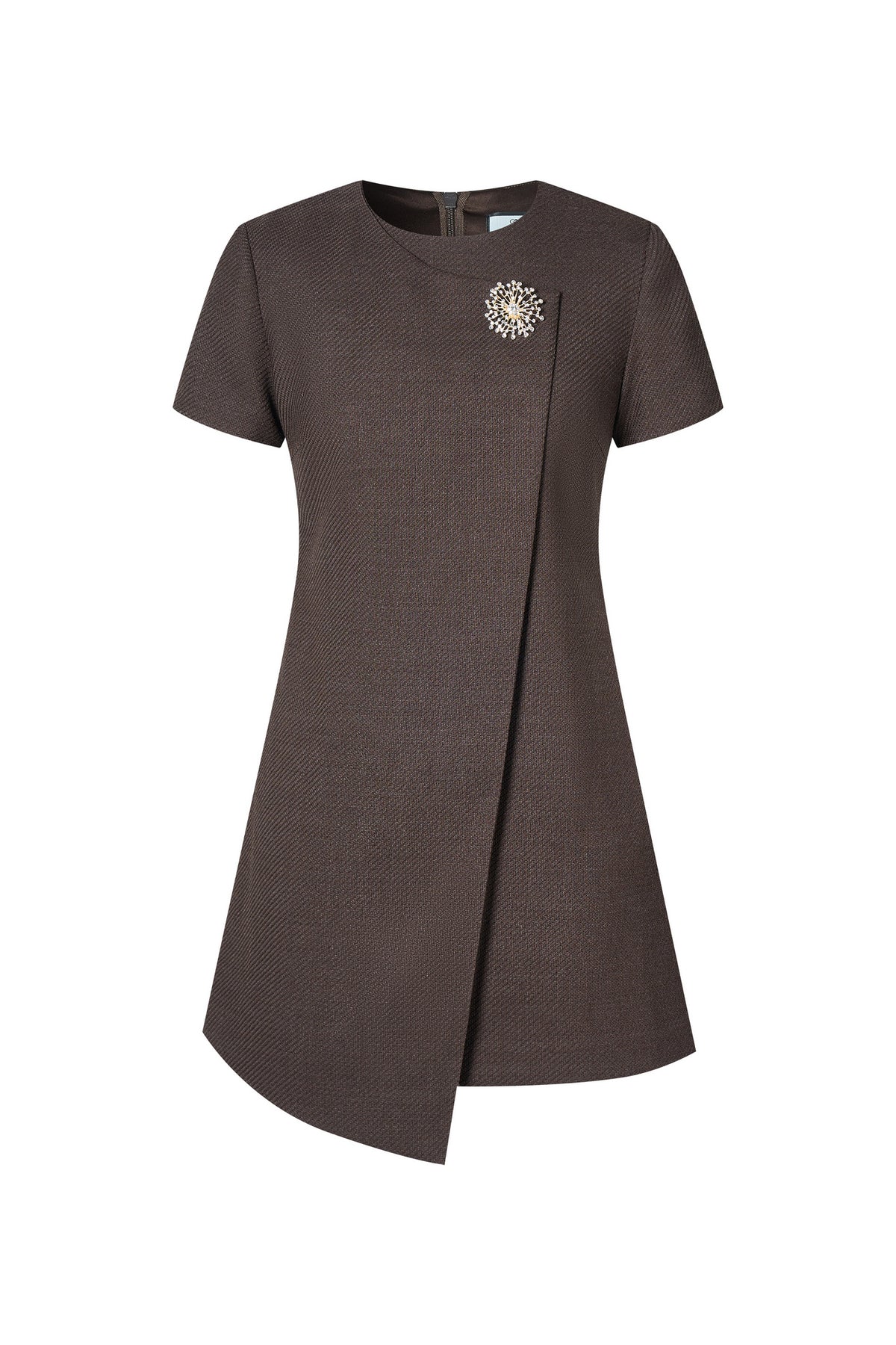 LUXURY-luxury-italy-fabric-dobby-dress-66934322-Brown