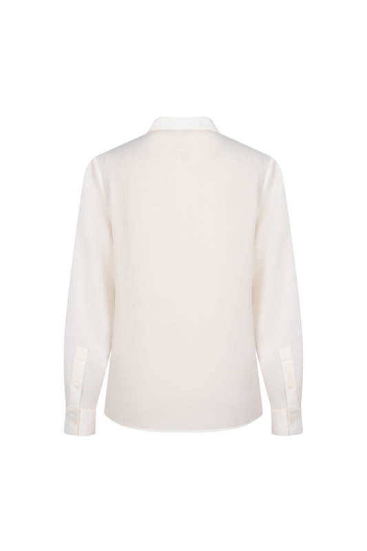 LUXURY | Europe Fabric | Stand Collar Blouse