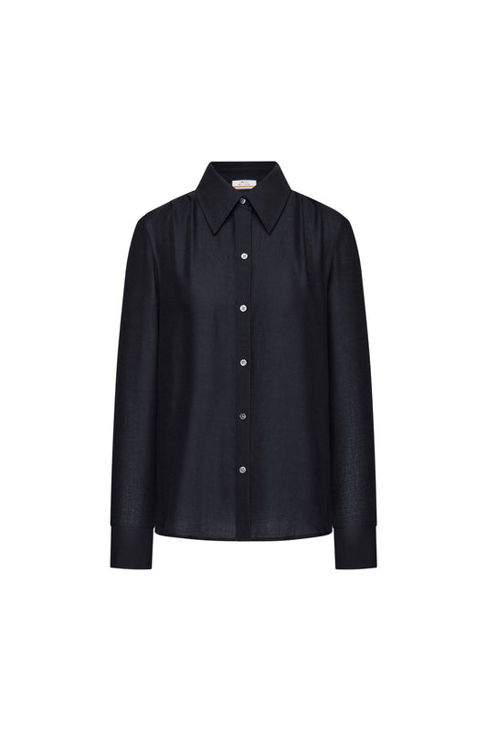 LUXURY-luxury-europe-fabric-twill-blouse-66945201-Blue