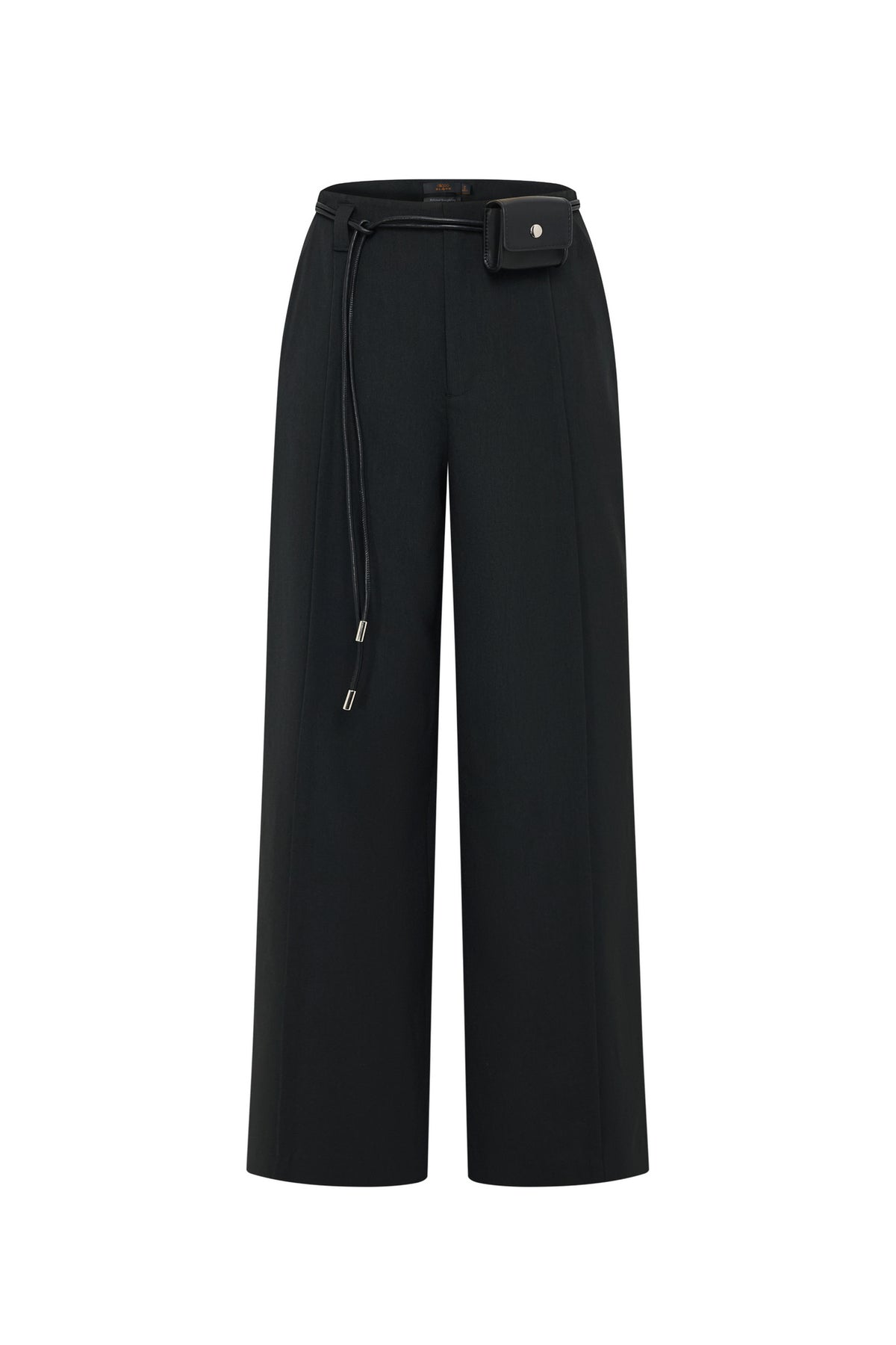BLAACK WOMAN-blaack-dobby-machine-washable-casual-pants-(with-belt-bag)-66961023-Black