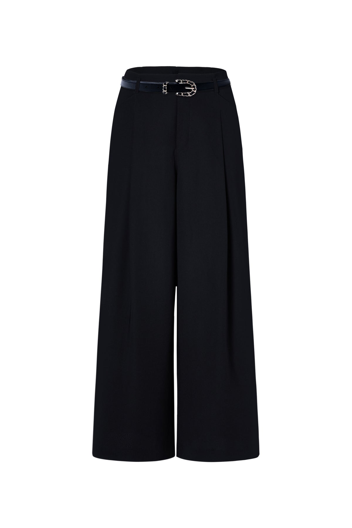 BLAACK WOMAN-blaack-plain-machine-washable-casual-pants-(with-belt)-66961057-Black