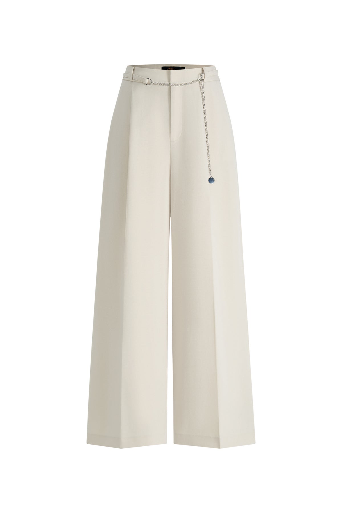 BLAACK WOMAN-blaack-crepe-machine-washable-casual-pants-(with-belt)-66967087-Beige