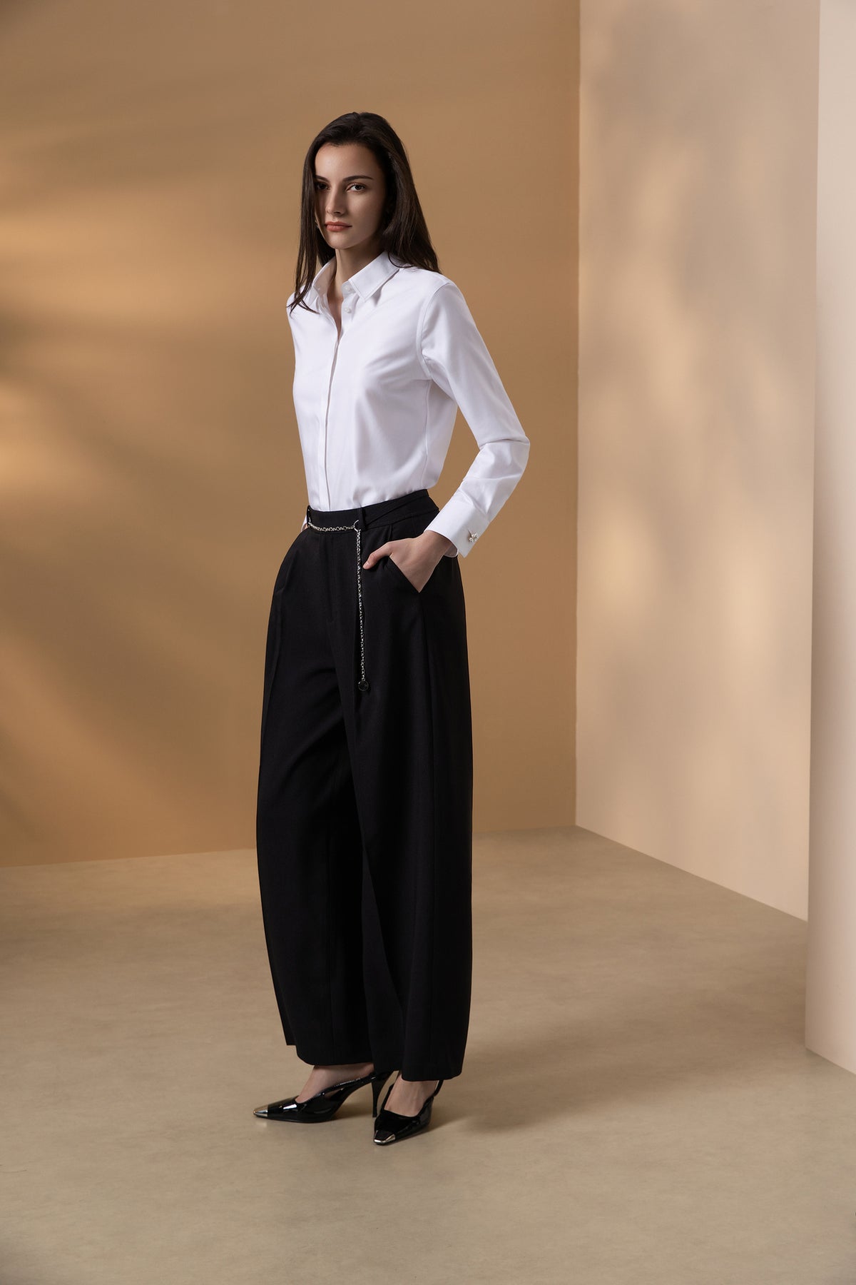 BLAACK WOMAN-blaack-crepe-machine-washable-casual-pants-(with-belt)-66967087-Black