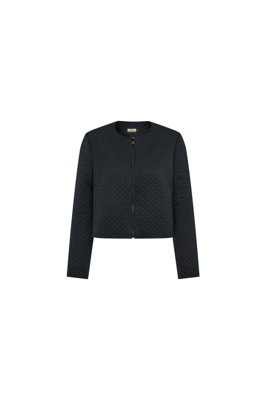 LUXURY-luxury-jacquard-round-neck-jacket-66981430-Black