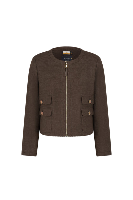 LUXURY-luxury-italy-fabric-dobby-jacket-66984440-Brown